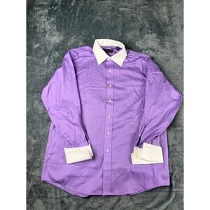 Men’s Purple Donald J. Trump Signature Collection Dress Shirt large excellent